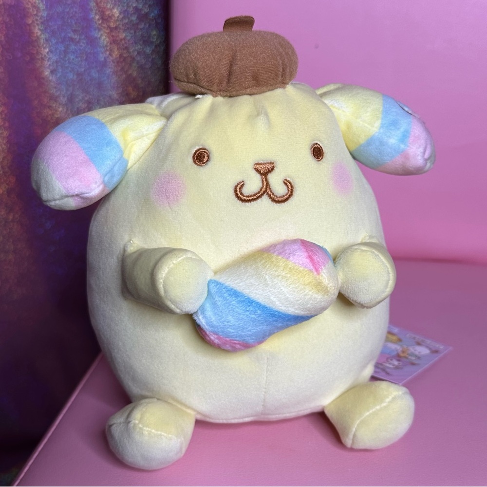PomPomPurin Rare/HTF Marshmallow Squishy Squishmallow Pastel Kawai Plush Stuffie